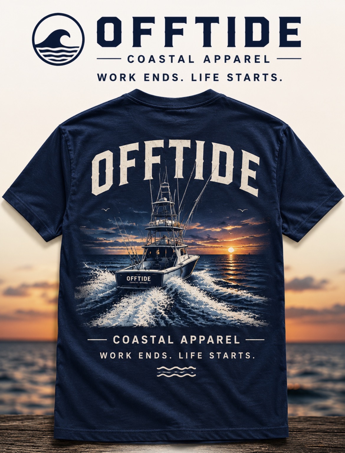 OFFTIDE offshore tee in navy